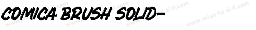 Comica Brush Solid字体转换